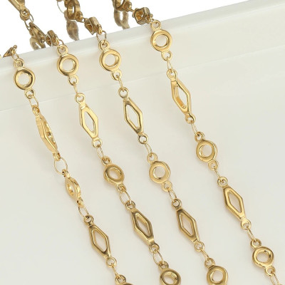 Chain fabric with rhombuses, surgical steel, two color variants