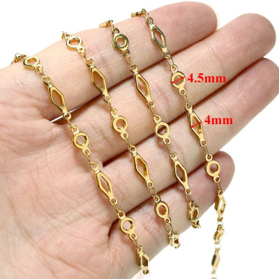 Chain fabric with rhombuses, surgical steel, two color variants
