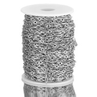 Chain fabric with rhombuses, surgical steel, two color variants