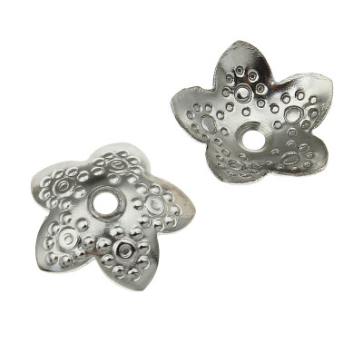 Bead cap, 50pcs, surgical steel