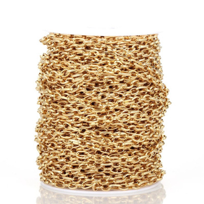 Combined oval chain link surgical steel two color variants