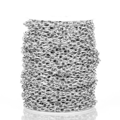 Combined oval chain link surgical steel two color variants