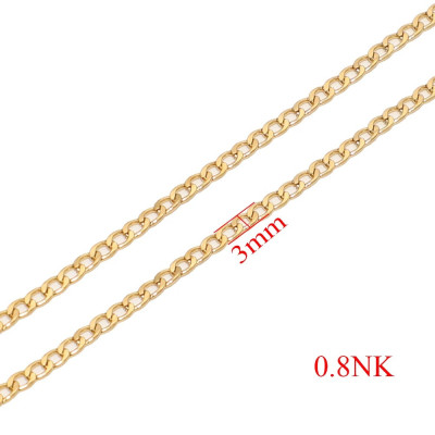 Curb Chain Fabric – 3 mm Diamond-Cut Links