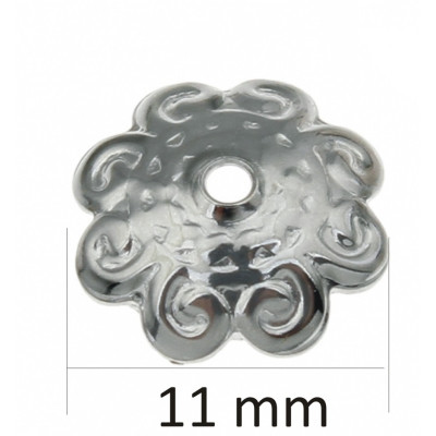 Bead cap, 50pcs, surgical steel