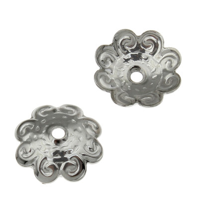 Bead cap, 50pcs, surgical steel