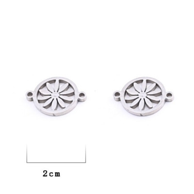 Connector wheel with flower surgical steel