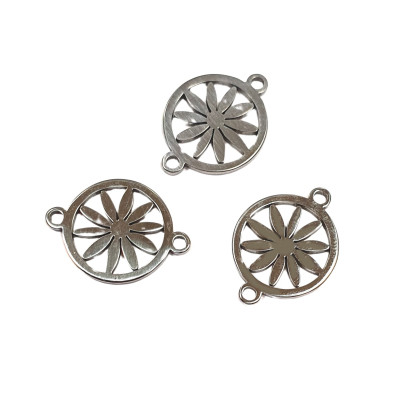 Connector wheel with flower surgical steel