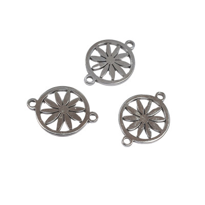 Connector wheel with flower surgical steel