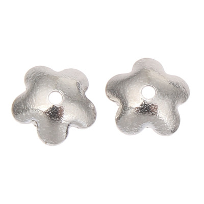 Bead cap smooth flower 6mm from surgical steel