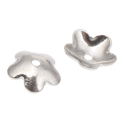 Bead cap smooth flower 6mm from surgical steel
