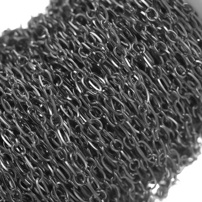 Chain link thin oval links surgical steel