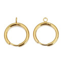 Ring smooth earring with horizontal or vertical eye surgical steel