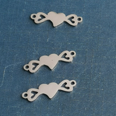 Connector surgical steel connected hearts