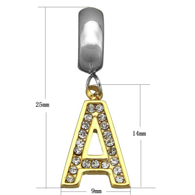 Surgical Steel Alphabet Pendant