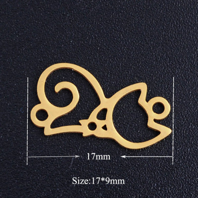 Surgical steel cat connector, two color options