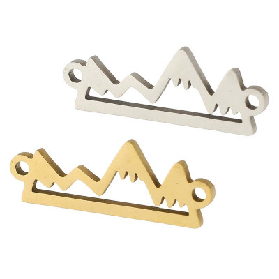 Mount connector larger in surgical steel in two color combinations