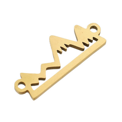 Mount connector larger in surgical steel in two color combinations