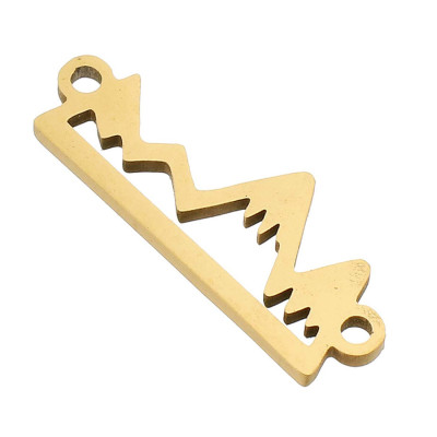 Mount connector larger in surgical steel in two color combinations