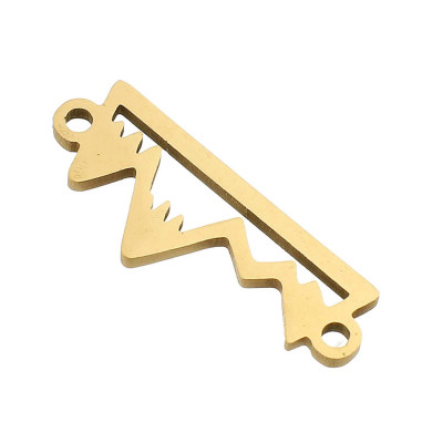 Mount connector larger in surgical steel in two color combinations