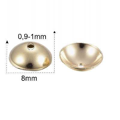 Smooth chapel in gold galvanization surgical steel