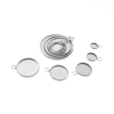 PENDANT with soldered eye of various sizes, surgical steel