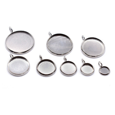 PENDANT with soldered eye of various sizes, surgical steel