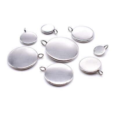 PENDANT with soldered eye of various sizes, surgical steel