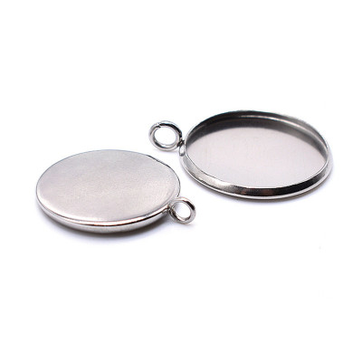 PENDANT with soldered eye of various sizes, surgical steel