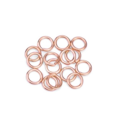 Spojovací kroužek  5 x 0,6mm ROSE GOLD z chirurgické oceli uzavřený