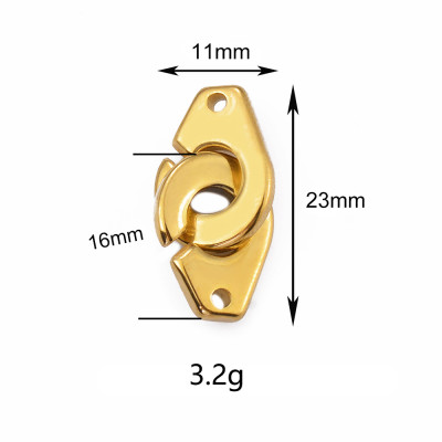 Claw connector, surgical steel, two color variants