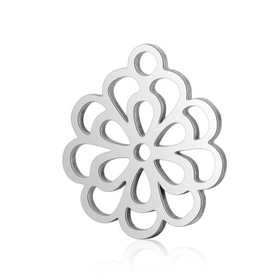 Pendant flower larger surgical steel