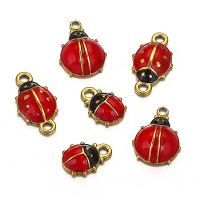 Přívěsek beruška dvě velikosti chirurgická ocel