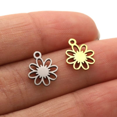 Pendant small flower surgical steel