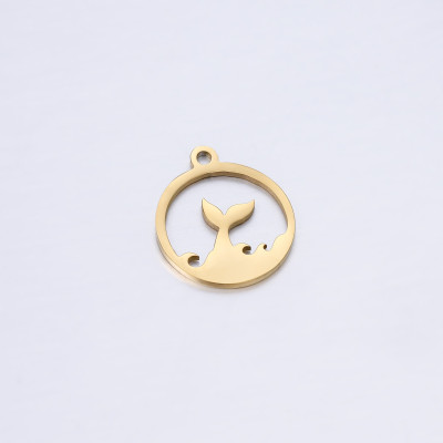 Surgical steel tail fin pendant