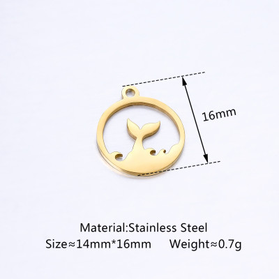 Surgical steel tail fin pendant