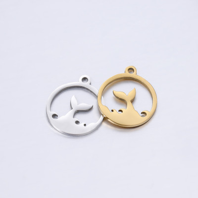 Surgical steel tail fin pendant