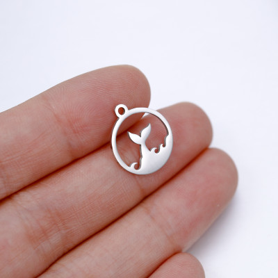 Surgical steel tail fin pendant