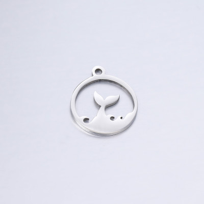 Surgical steel tail fin pendant