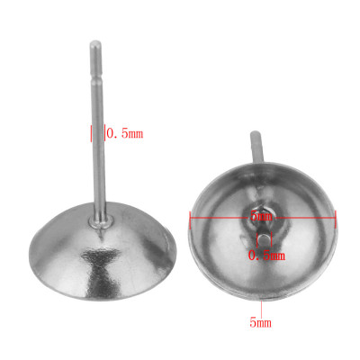 Puset with a bowl and a 5mm stem made of surgical steel