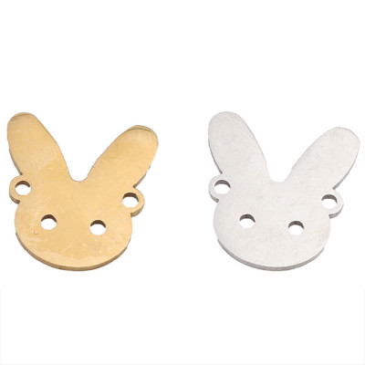 Bunny connector, surgical steel, two color variants