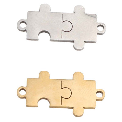 Konektor puzzle z chirurgické oceli dvě barevné varianty