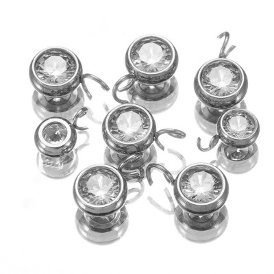 Pendant with stone in the color Crystal, surgical steel