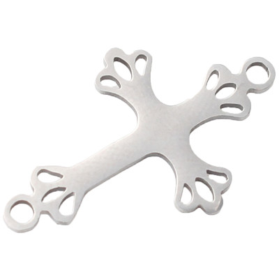 Surgical steel cross connector