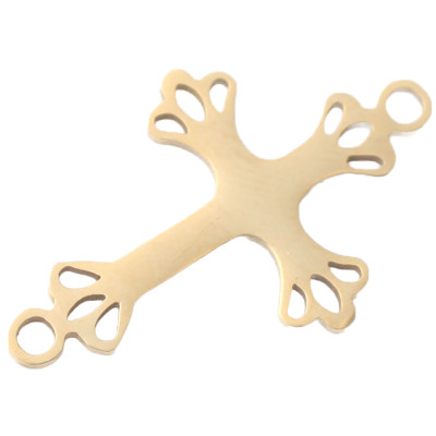 Surgical steel cross connector