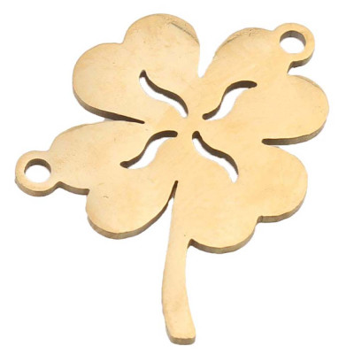 Lucky four-leaf clover connector surgical steel