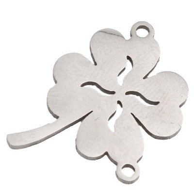 Lucky four-leaf clover connector surgical steel
