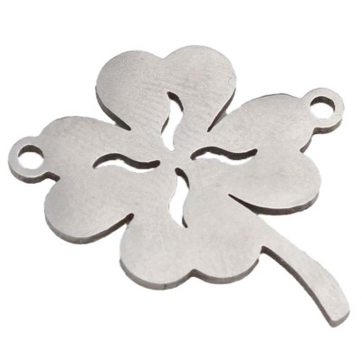 Lucky four-leaf clover connector surgical steel