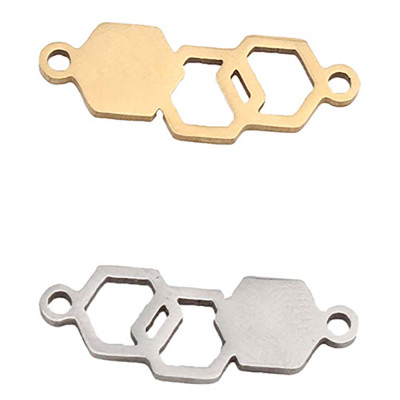 Molecule connector surgical steel two variants