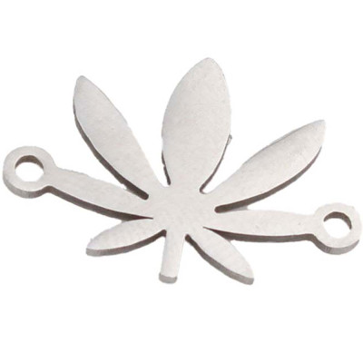 Cannabis connector in two color designs, surgical steel