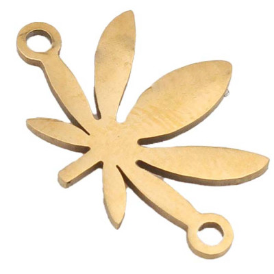 Cannabis connector in two color designs, surgical steel